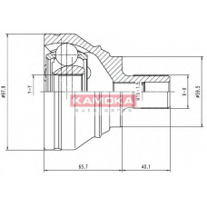 7274 KAMOKA Шарнирный комплект, приводной вал