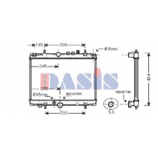 160075N AKS DASIS Радиатор, охлаждение двигателя