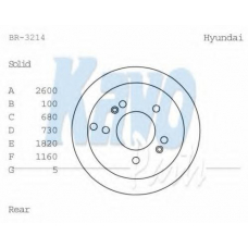 BR-3214 KAVO PARTS Тормозной диск