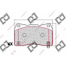 BP2068 DJ PARTS Комплект тормозных колодок, дисковый тормоз