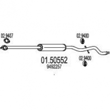 01.50552 MTS Средний глушитель выхлопных газов