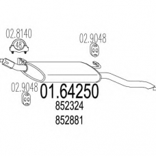 01.64250 MTS Глушитель выхлопных газов конечный