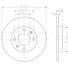 8DD 355 100-831 HELLA PAGID Тормозной диск