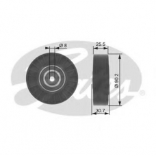 T36005 GATES Паразитный / ведущий ролик, поликлиновой ремень