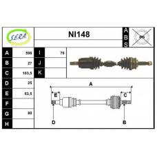 NI148 SERA Приводной вал