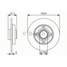 0 986 479 S42 BOSCH Тормозной диск