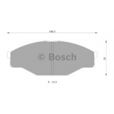 0 986 AB2 340 BOSCH Комплект тормозных колодок, дисковый тормоз