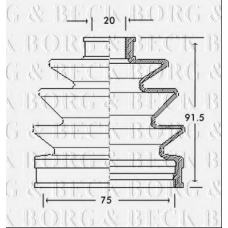 BCB2067 BORG & BECK Пыльник, приводной вал