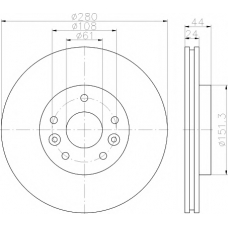 MDC2321 MINTEX Тормозной диск