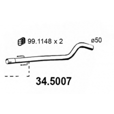 34.5007 ASSO Труба выхлопного газа