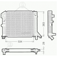 DRM33021 DENSO Радиатор, охлаждение двигателя