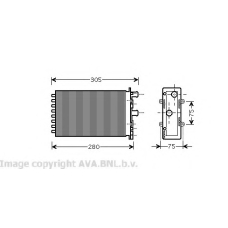 VW6239 AVA Теплообменник, отопление салона