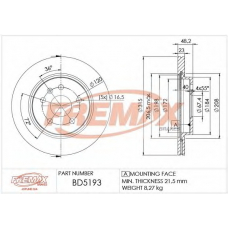 BD-5193 FREMAX Тормозной диск