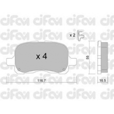 822-442-0 CIFAM Комплект тормозных колодок, дисковый тормоз