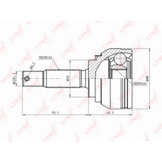 CO5532 LYNX Co-5532 шрус наружный mitsubishi lancer 1.6 03>