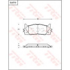 GDB7713 TRW Комплект тормозных колодок, дисковый тормоз