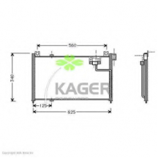 94-5792 KAGER Конденсатор, кондиционер