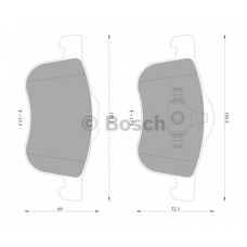 0 986 AB4 563 BOSCH Комплект тормозных колодок, дисковый тормоз