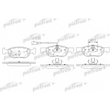 PBP1137 PATRON Комплект тормозных колодок, дисковый тормоз
