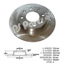 IBP-1K00 IPS Parts Тормозной диск