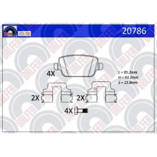 20786 GALFER Комплект тормозных колодок, дисковый тормоз