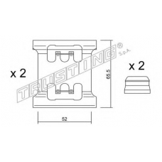 KIT.065 TRUSTING Комплектующие, колодки дискового тормоза