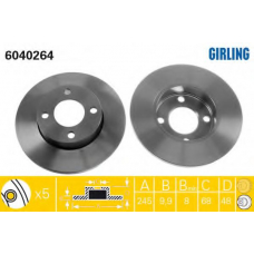 6040264 GIRLING Тормозной диск
