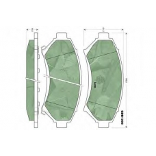 GDB1308 TRW Комплект тормозных колодок, дисковый тормоз