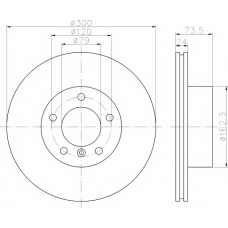 8DD 355 111-911 HELLA PAGID Тормозной диск