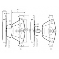 0 986 TB2 413 BOSCH Комплект тормозных колодок, дисковый тормоз