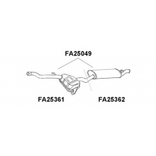 FA25362 VENEPORTE Глушитель выхлопных газов конечный