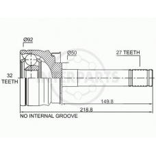 OJ-0183 InterParts Шарнирный комплект, приводной вал