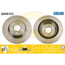 6049165 GIRLING Тормозной диск