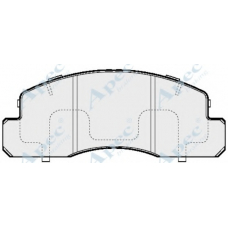 PAD870 APEC Комплект тормозных колодок, дисковый тормоз