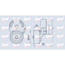 15-3085 IPD Натяжитель ремня, клиновой зубча