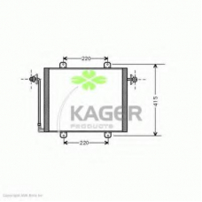 94-6218 KAGER Конденсатор, кондиционер