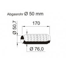 464017 ERNST Гофрированная труба, выхлопная система; Гофрирован