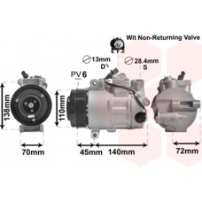 3000K568 VAN WEZEL Компрессор, кондиционер
