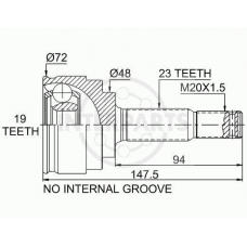 OJ-0141 InterParts Шарнирный комплект, приводной вал