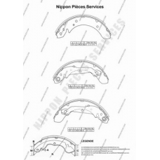 H350I07 NPS Комплект тормозных колодок