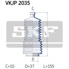 VKJP 2035 SKF Комплект пылника, рулевое управление