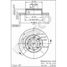 BS 7423 BRECO Тормозной диск