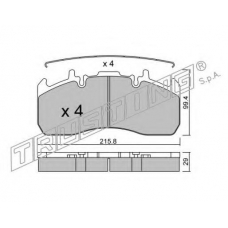 824.0 TRUSTING Комплект тормозных колодок, дисковый тормоз