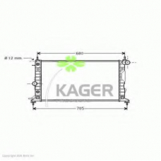 31-3469 KAGER Радиатор, охлаждение двигателя