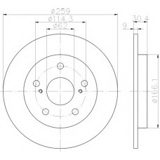 8DD 355 114-301 HELLA PAGID Тормозной диск