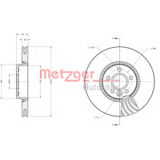 6110504 METZGER Тормозной диск