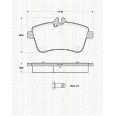 8110 23053 TRISCAN Комплект тормозных колодок, дисковый тормоз