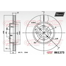 861273.6880 MAXTECH Тормозной диск