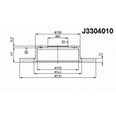 J3304010 NIPPARTS Тормозной диск