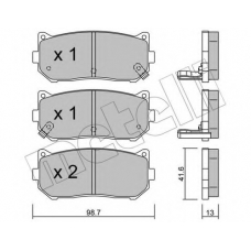 22-0372-0 METELLI Комплект тормозных колодок, дисковый тормоз